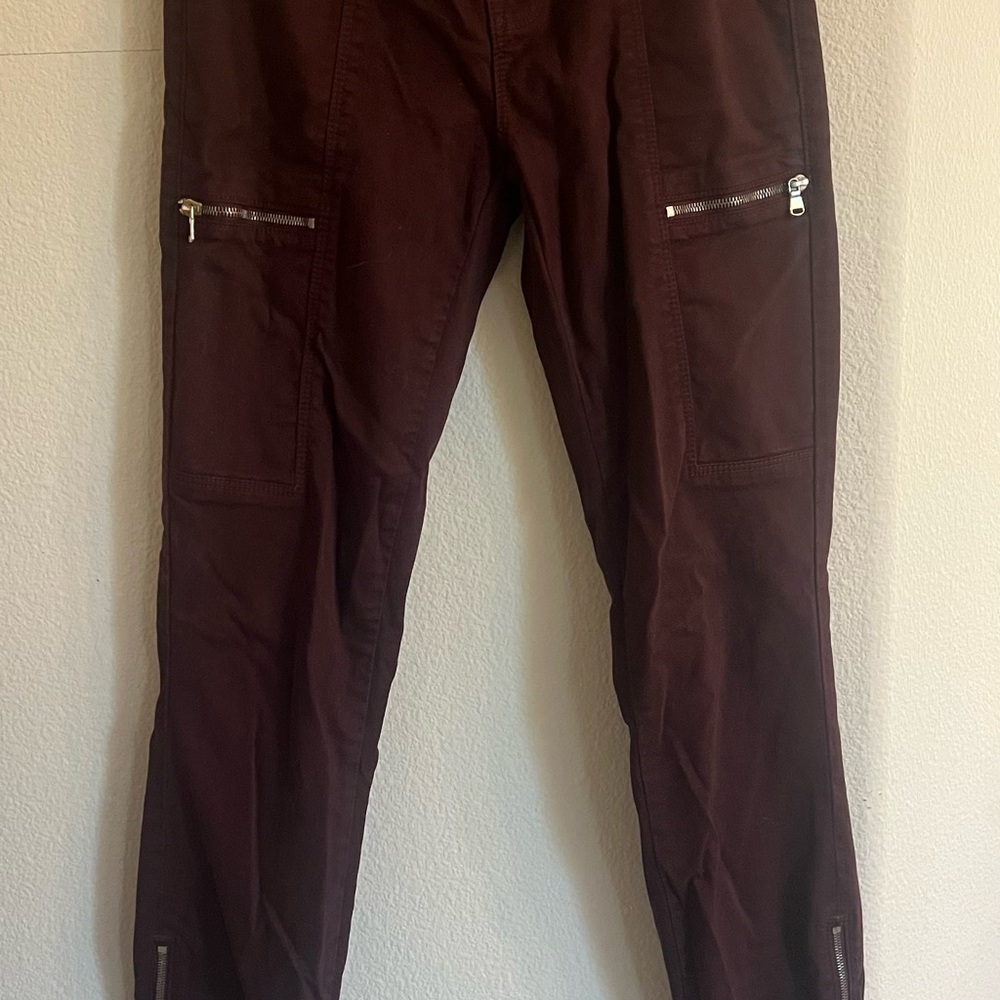 J Brand Women's Dark Maroon Skinny Jeans